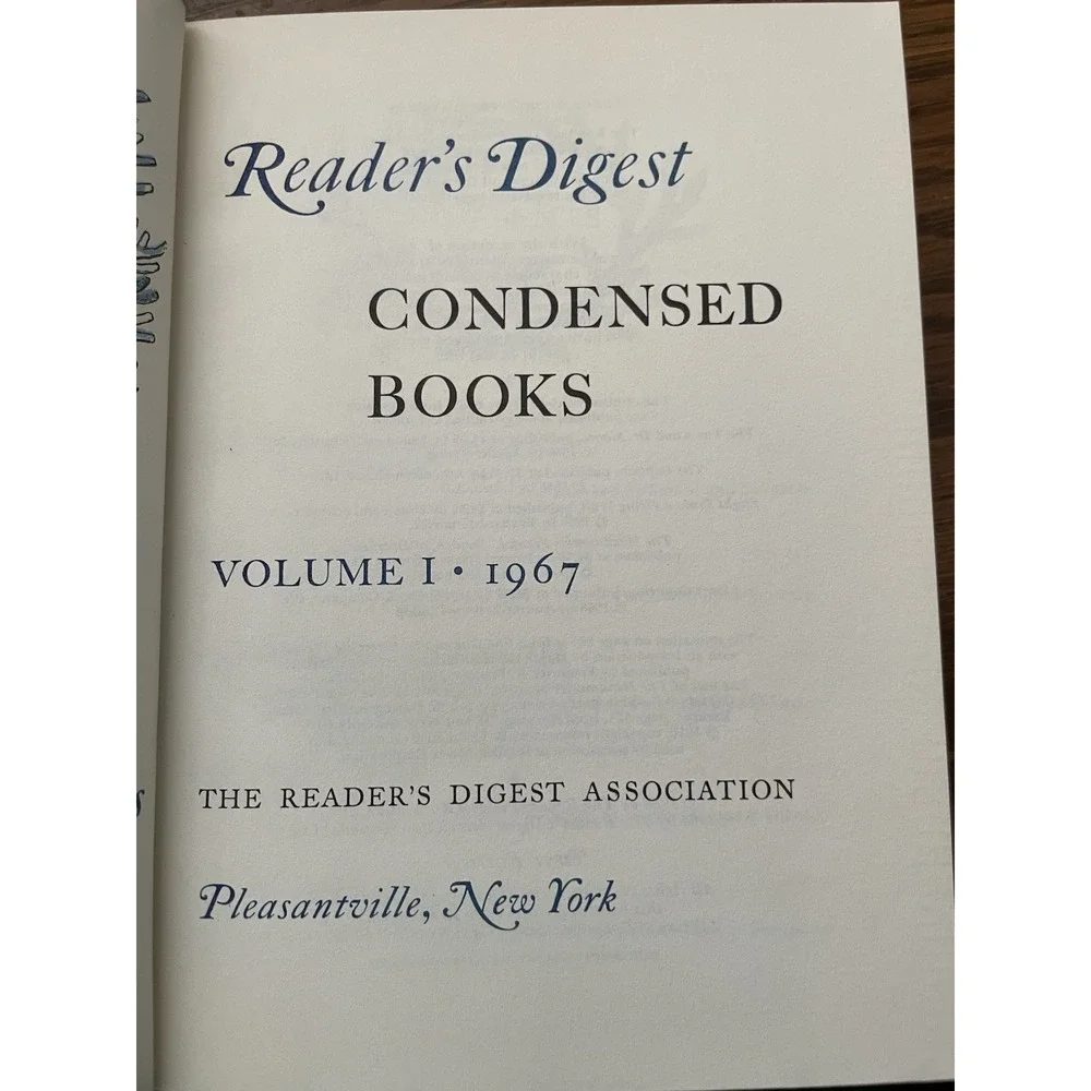 Reader's Digest Condensed Books - Volume 1 1967, Dust Jacket